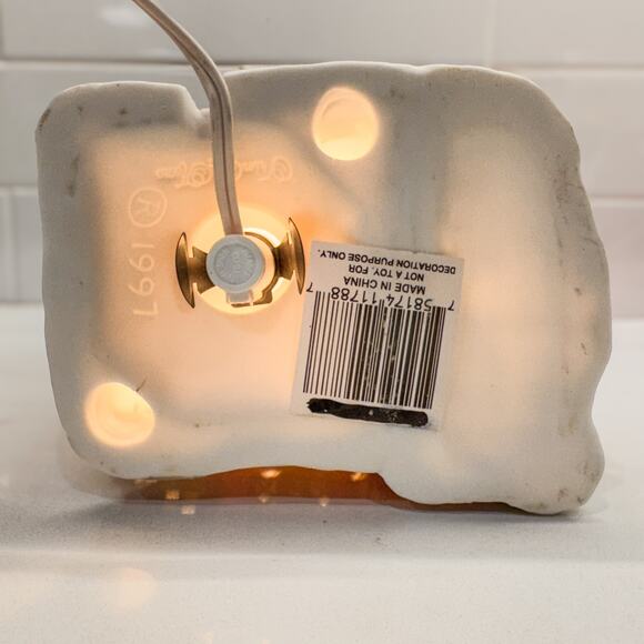 1997 Vintage, Trim A Home, Bayberry Village Clock Factory Lit House w/ Cord, Box - Picture 9 of 11